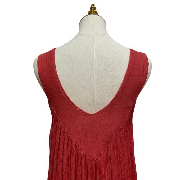 Boho Rust Gauze Embroidered Tie Dye House Dress Women’s size M - Picture 5 of 5